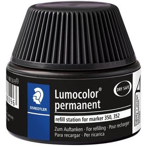 Viltstiftvulling Staedtler Lumocolor permanent 30ml zwart