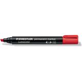 Viltstift Staedtler Lumocolor 350 permanent schuin rood