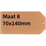 Label karton nr8 200gr 70x140mm chamois 1000stuks