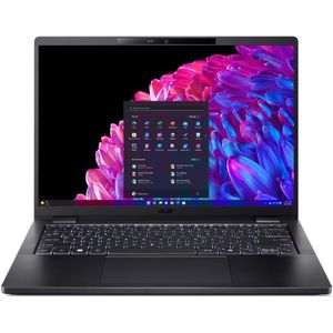 Acer TravelMate P6 14 TMP614-73-TCO-72YL Intel Core Ultra 7 155H Laptop 35,6 cm (14") WQXGA 32 GB LPDDR5x-SDRAM 1 TB SSD Wi-Fi 7 (802.11be) Windows 11 Pro Zwart