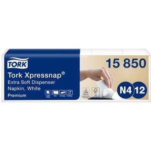 Servetten Expressnap N4 extra zacht premium 1/2 vouw 2-laags wit 15850