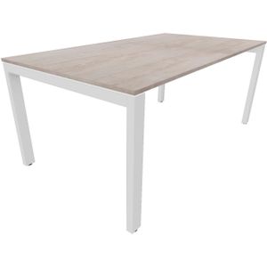 Bureau 4331 recht - 120 x 80 cm. - Wit - Eiken Robson