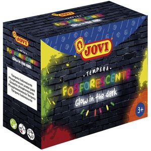 Plakkaatverf Jovi glow in the dark 35ml set ÃƒÆ’ 4 kleuren ass