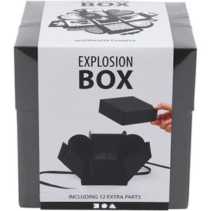 Explosion box Creotime 12x12x12cm zwart