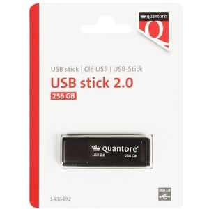 Quantore - USB-stick - Zwart - 256GB - USB 2.0