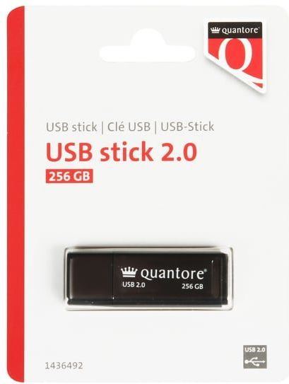 Quantore - USB-stick - Zwart - 256GB - USB 2.0