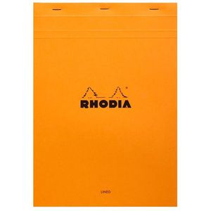 Schrijfblok Rhodia A4 lijn 80 vel 80gr oranje