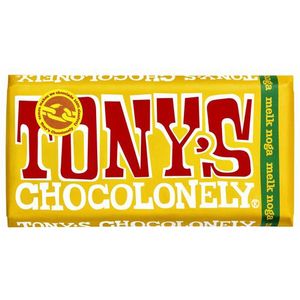 Chocolade Tony's Chocolonely reep 180gr melk noga