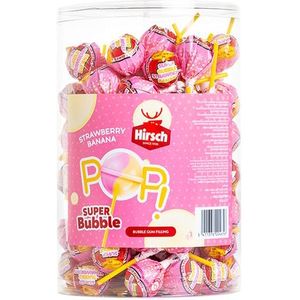 Lolly Hirsch super bubble strawberry/banana 100x17 gram