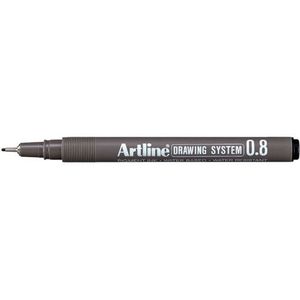Fineliner Artline 0.8mm zwart