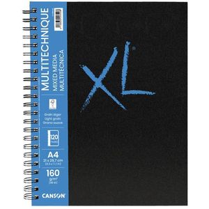 Schetsboek Canson Mix Media XL A4 60v 160gr spiraal