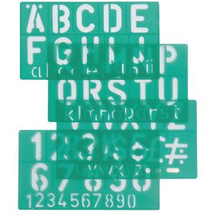 Lettersjabloon Linex 50mm hoofdletters/letters/cijfers