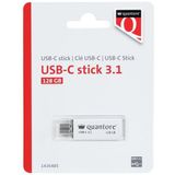 Quantore - USB-C - USB-stick - 128GB - Zilver - 3.1