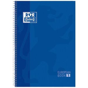 Notitieboek Oxford Classic Europeanbook A4+ 4-gaats lijn 80vel donkerblauw