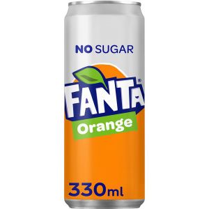 Frisdrank Fanta orange zero blik 330ml