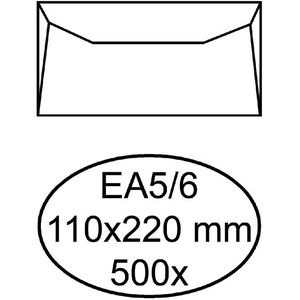 Envelop Hermes bank EA5/6 110x220mm gegomd wit