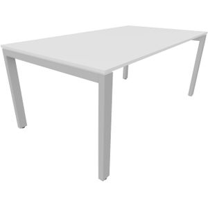 Bureau 4331 recht - 120 x 80 cm. - Alu - Wit