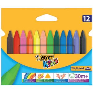 Kleurkrijt Bic 857 plastidecor triangel ass etui ÃƒÆ’ 12st