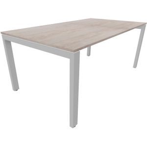 Bureau 4331 recht - 140 x 80 cm. - Alu - Eiken Robson