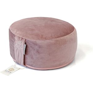 Fluwelen Meditatiekussen | ⌀30cm - 15cm | Pale Pink