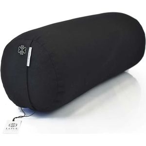 Love Generation - Ronde Yogabolster - Zwart - Katoen - 61cm