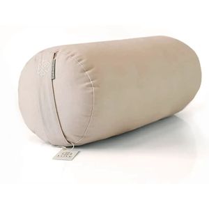 Ronde Yogabolster | Zand | Katoen | 61cm lang