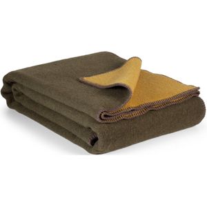 Merino deken KHAKI MEADOW - 220x200 cm, Groen