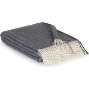 Merino-Kasjmier plaid MILANO grigio orlo - Grijs