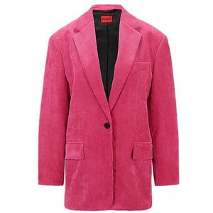 Regular-fit blazer van stretchcorduroy met knoopsluiting