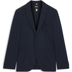 Regular-fit blazer van een katoenmix met visgraatdessin