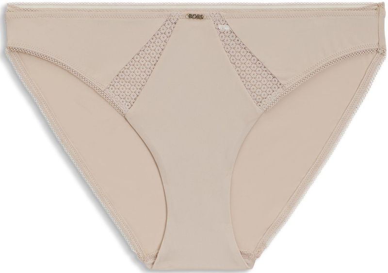 BOSS - Slips - Microvezelstof - Met Kanten Inzetstukken