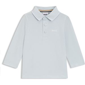 Kinderpolo met lange mouwen van katoenpiqué