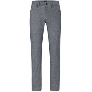 Slim-fit jeans van tweekleurige geborstelde twill