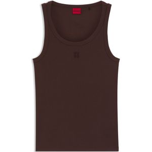 HUGO - Tanktop - Geribd - Katoenmix - Slim-fit model