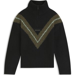 Kindertrui met ritssluiting en chevrondessin