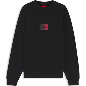 Sweater van katoenen badstof met logo in kleurverloop