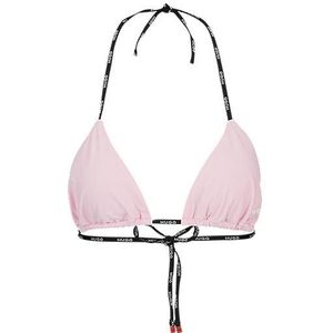 Triangelbikinitop met logobandjes en -detail