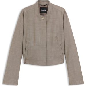 Jasje van stretchwol met sharkskin-weefpatroon