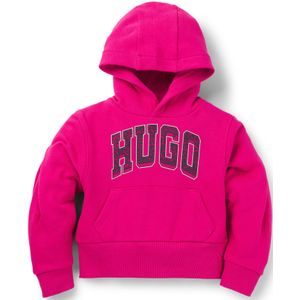 Kinderhoodie van een katoenmix met logo in collegestijl