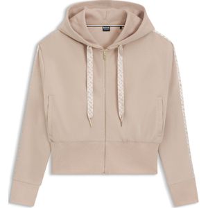 Hoodie met rits en monogramband