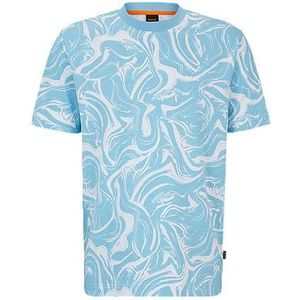 Relaxed-fit T-shirt van katoenen jersey bedrukt met golven