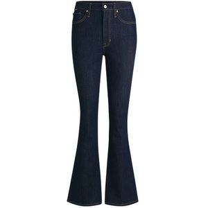 Jeans met logodetail van blauw stretchdenim