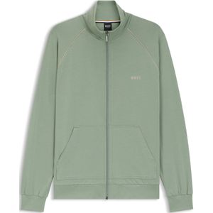 Jack van stretchkatoen met biezen en logo