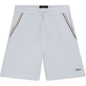 Pyjamashort van stretchkatoen met biesjes