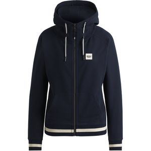 Ruiterhoodie van Italiaanse stretchkatoen met rits