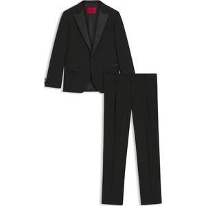 Driedelig slim-fit pak van stretch-microjacquard