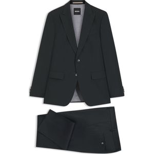 Tweedelig slim-fit pak van een wolmix