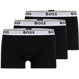 Set van drie korte boxers van stretchkatoen met logotailleband