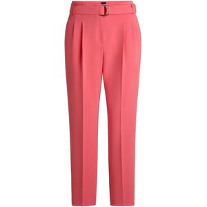 Regular-fit kortere broek van kreukbestendige crêpe