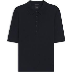 BOSS - Polotrui - Merinowol - Knoopsluiting met 5 knopen